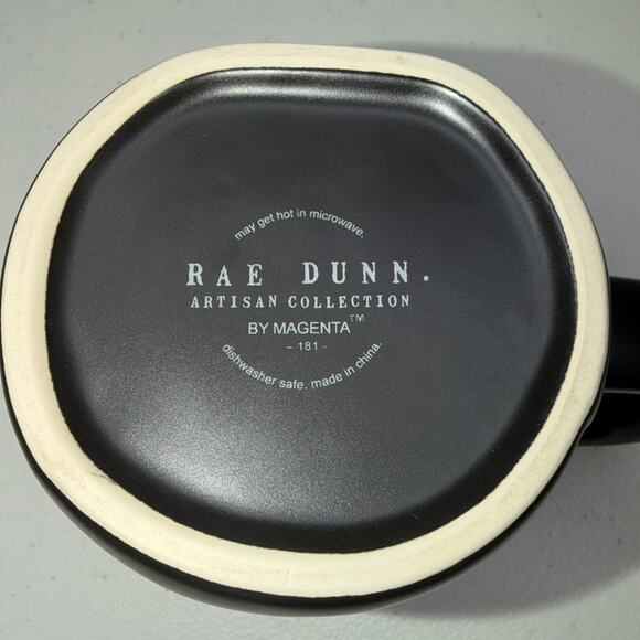 Rae Dunn Black & White Halloween Mug Boo 3 Ghosts Magenta Artisan - Picture 2 of 5